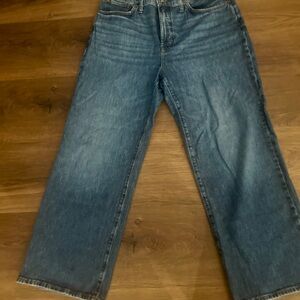 Madewell Women's Classic Blue Wide-Leg Jeans the perfect vintage flare jean